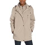 Liz Claiborne Women's Snaux Silk Snap Front Jacket With Hood