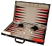 Extra Large 25 Leatherette Backgammon Set - Black