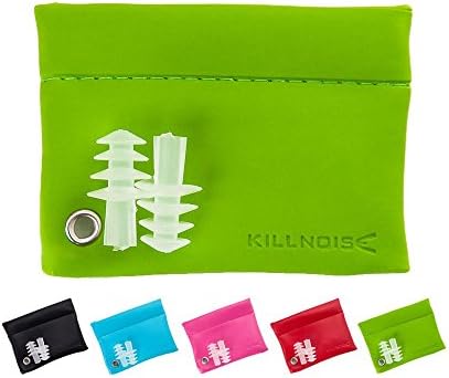 Killnoise Sound Protecting Earplugs for Concerts, Festivals, Motorsports, Hunting (Lime, Small)