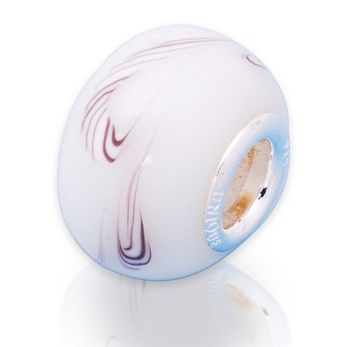 Exklusiver Unique Bead Glas mit 925 Silber Fassung BG0178 Beads