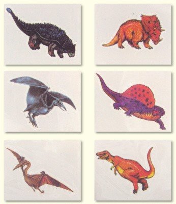 Childrens Toyshop  Toys : Dinosaur Tattoo (1 tattoo)