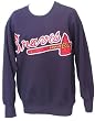 Men`s Atlanta Braves Solid Crew Neck Fleece