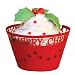 Paper Orchid Merry Christmas Cupcake Wrapper Red, Set of 12