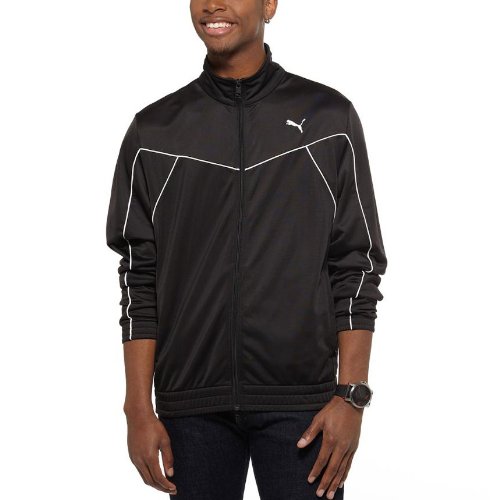 PUMA Men's Chevron Jacket, Black/White, Medium On Sale