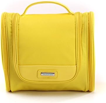 Toiletry Bag, Christmas Gifts, Nuowin Luxury Series Hanging Travel Toiletry Bag with Multi- pockets Large Capacity Travel Organizer with Hanging Hook (Bright Yellow)