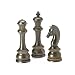 Elements 7-Inch 8-Inch and 9-Inch Gunmetal Resin Chess Pieces, Set of 3
