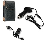 GTMax Premium Black Blue Soft Neoprene Drawstring Pouch Case for Verizon Motorola Droid A855 Cell Phone