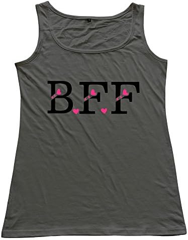 BFF BEST FRIEND FOREVER Women's Tank Top Tshirt,XXL,DeepHeather