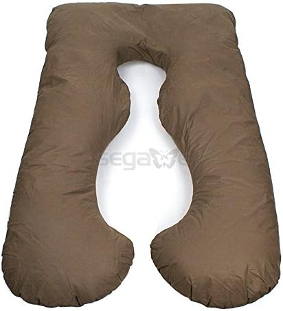 U Shaped Premium Pillow Contoured Pregnancy Maternity Comfort Support Total Body Cushion Sleep Zippered Cover - Designed To Follow Nature Contour Of Human Body