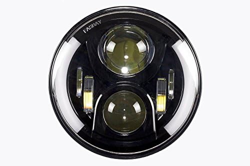 7" 7inch 60W CREE LED Headlight Assembly with Halo Ring Angel Eye &amp; DRL &amp; Turn Lights for Jeep Wrangler Harley