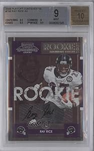 Ray Rice BGS GRADED 9 Baltimore Ravens (Football Card) 2008 Playoff Contenders #188