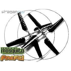 Click here to buy 1 Black Main Rotor Set (1 Upper + 1 Lower Rotor Blades) For Micro Mosquito and FireFly RC... by Interactive Toy.