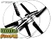 1 Black Main Rotor Set (1 Upper + 1 Lower Rotor Blades) For Micro Mosquito & FireFly RC Helicopters