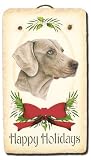 Weimaraner Christmas Holiday Welcome Slate