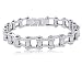 Men's Stainless Steel Textured Links Bracelet 8.5