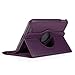 GMYLE(R) Purple 360 Degree Rotating PU Leather Folio Stand Case Cover for Nook HD 7 inches Barnes & Noble e-Book Reader Tablet (Multi Angle- Vertical/Horizontal and Wake up Sleep Function)
