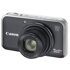 Canon PowerShot SX210 IS Black 14.1 MP 14X Zoom Digital Camera (4246B001)