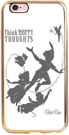 Famous Cartoon Character Think Happy Thoughts TPU Pink Electro Rose Gold Border iPhone 6/6s(4.7) Case.