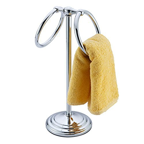 Deluxe Chrome Plated Steel Hand Towel Holder Stand New eBay