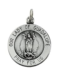 CleverEves 14K Yellow Gold 25.00 mm Lady Of Guadalupe Medal