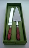 Cambridge Silversmiths Artistic Accents Wine (Burgundy Red) 2 Piece Knife and Cake, Dessert or Pie Sever Cutter Serving Set Cambridge Silversmiths Artistic Accents Wine (Burgundy Red) 2 Piece Knife and Cake, Dessert or Pie Sever Cutter Serving Set