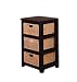 Homelegance 3-Tier Cabinets with 3 Baskets, Black