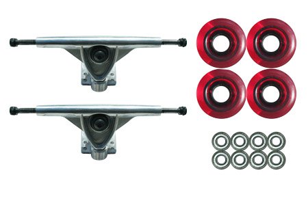 LONGBOARD SKATEBOARD 180 TRUCKS 58mm WHEELS Bearing New KIT reviews