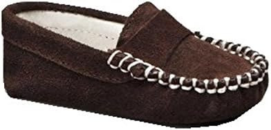 Suede Trumfit Baby Moccasin Newborn Infant Crib Shoe (3-6 Months, Brown)