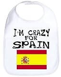 I AM CRAZY FOR SPAIN SIMPLE AND CLASSIC BABY BIB