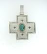 Sterling Silver Cross with #8 Turquoise