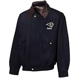 NFL Reebok St. Louis Rams Navy Blue Navigator Cotton Canvas Full Zip Jacket (Large)