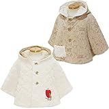 2016年 秋冬 はらぺこあおむし フード付き リバーシブルマント キルトボア 総柄天竺 THE WORLD OF ERIC CARLE アイボリー◇80-90cm