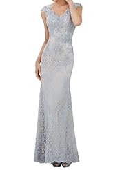 V-neck Sleeveless Lace Evening Dress/Prom Dress/Party Dress 