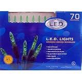 70 L.E.D Icecicle Lights-Green