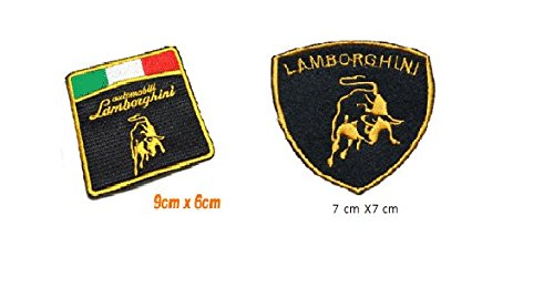 Lamborghini patch Embroidered Iron on Patch X 2 Pcs