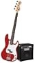 Squier by Fender Stop Dreaming-Start Playing Set: Affinity P Bass w/ Rumble 15 Amp, Metallic Red