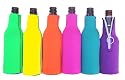 Set of 6 Zip-Up 12 oz. Beer Bottle Koozies, Coolies