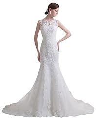 Petite V-neck Mermaid Illusion Lace Sweetheart Floor Length Natural   Waistline  Dress