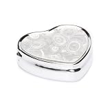 41VdNhIhc3L. SL160  Silver Metallic Heart Shaped Pill Box