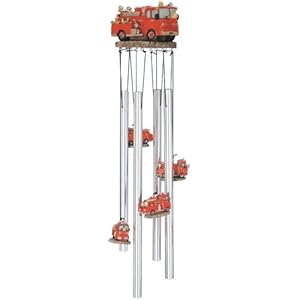 Wind Chime Round Top Fire Truck Hanging Garden Porch Decoration Decor