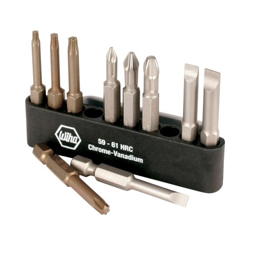 Wiha 74983 Power Bit Belt Pack with Slotted, Phillips and Torx Bits, 10-Piece