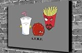 Aqua Teen Hunger Force Animated Fun MDF Wood Mount Size:16 x 12 (40 x 30 cm Approx)
