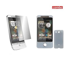 HTC Hero Combo Trans. Clear Silicon Skin Case Faceplate Cover + LCD Screen Protector for HTC Hero + Free LiveMyLife Wristband