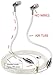 KINDEN Air Tube Headset - Anti-radiation Headphones With Microphone Binaural Metal Radiation Free Earbuds Bass Noise Isolating for iPhone/iPad/iPod/Samsung/PC (White)