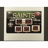 New Orleans Saints Scoreboard Desk Clock