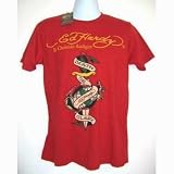 Ed Hardy - Ed Hardy Men's Short Sleeve Tee Shirt - Death Or Glory (Red)