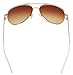 LotFancy Aviator Sunglasses for Women with Case, UV400 Protection, 61MM, Lightweight Eyewear for Driving Fishing Sports, Brown Gradient Lens, Gold Metal Frame