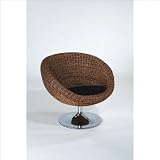 ITALMODERN Oliana Swivel Chair, Triple Brown
