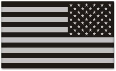 American Subdued Mirrored Flag Decal Tactical Military Car Sticker Decal Large 12"