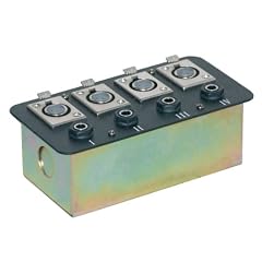 Silber Metall AV Wandteller mit XLR-Sockel und 6,35 mm Jack Sockets